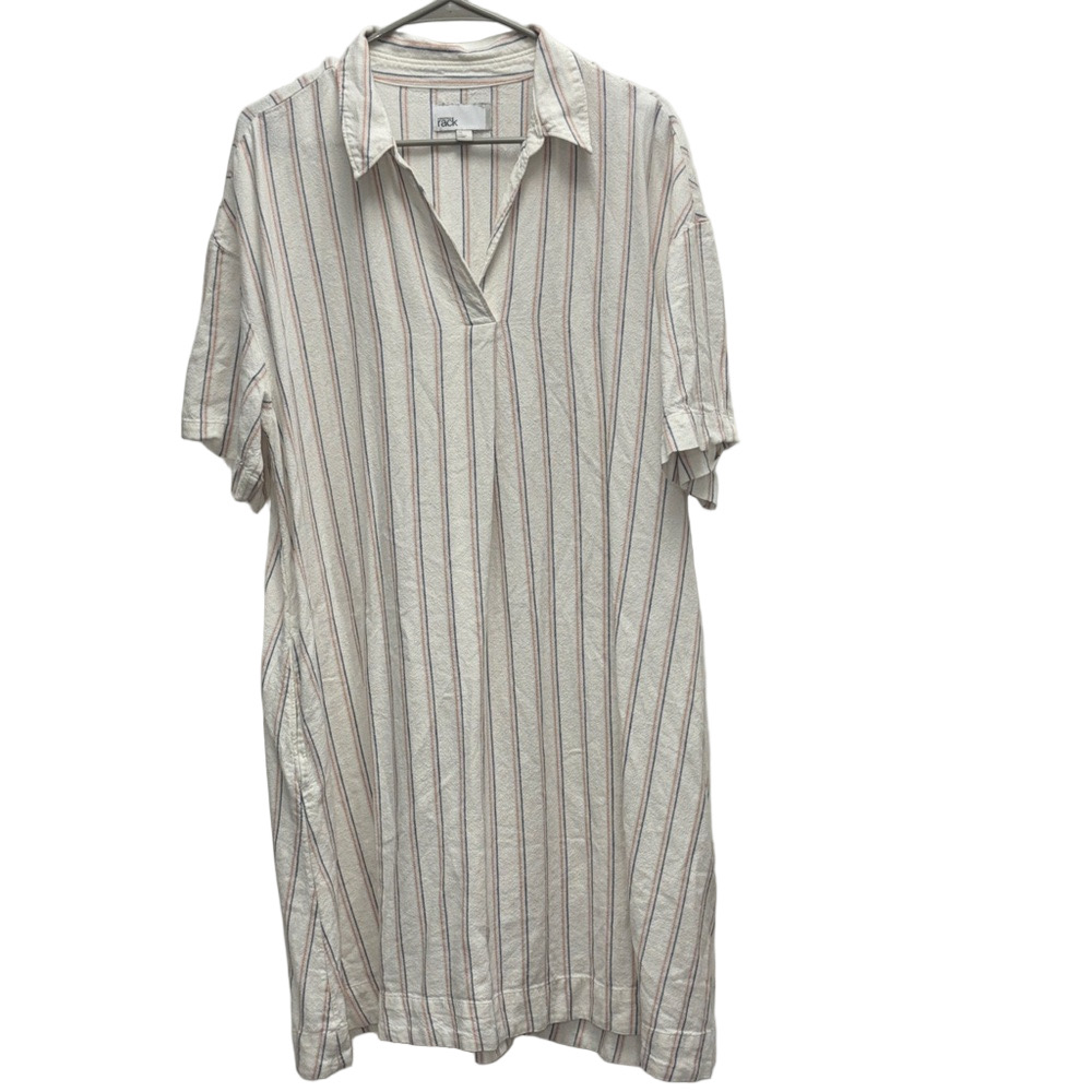 Nordstrom Rack Oversized Shirt Dress Size XL Linen Blend - Picture 2 of 9
